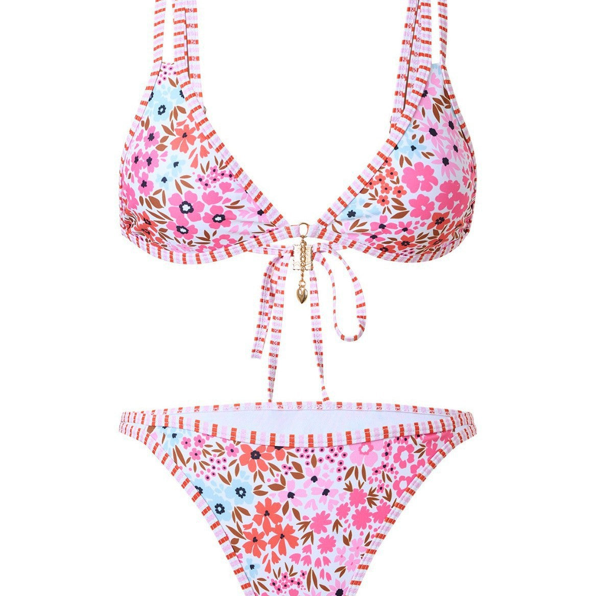 Wholesale Separate strap printed women's swimsuit two-piece set